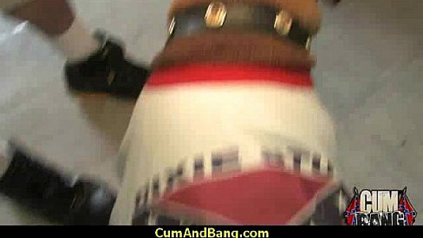 Ebony chick hard fuck in interracial group 12 