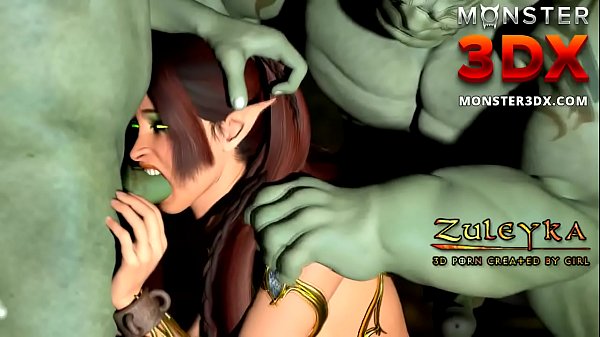 Play MP4 - Cruel Goblin fucks imprisoned Elf Princess's ass&period; 3D Hentai