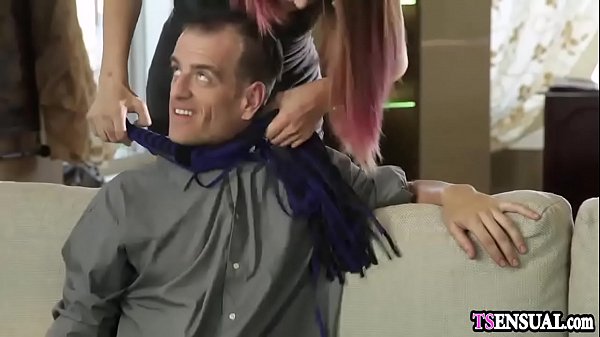 Play MP4 - Hot slender redhead shemale loves a anal domination sex