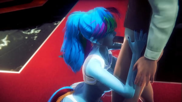 My Little Pony Inspired - Rainbow Dash blowjob and habdjob - 3D Porn