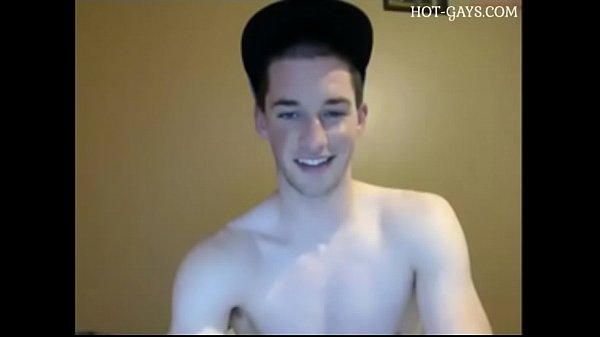 Cute gay toying his cock on his webcam 