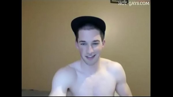 Cute gay toying his cock on his webcam