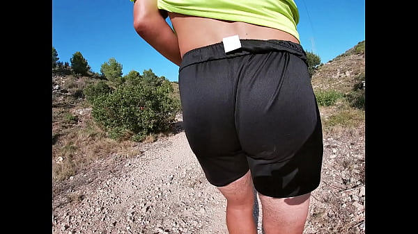 Play MP4 - Having a sexy erection while walking in shiny short shorts