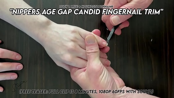 Nippers age gap candid fingernail trim with lucy larue 
