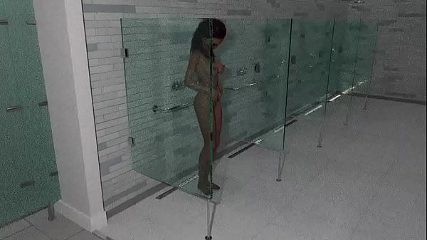 Naughty alyson showering her beautiful body while humming 