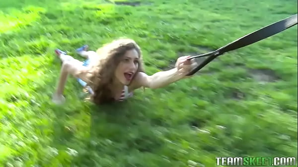 Petite teen gets caged and punished by some big cock giving some sloppy head and getting fucked doggystyle