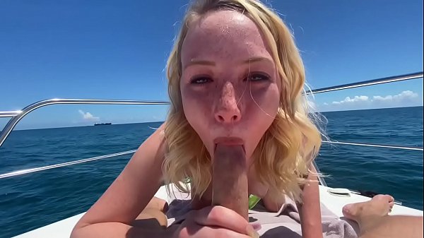 Dixie Lynn Takes Cum Shot In Mouth On A Boat After Great Deepthroat And Hot Fuck thumbnail