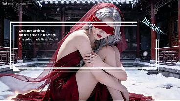 Nonton A Chinese Classical Beauty With Skin As White As Snow, Dressed In Red And With White Hair. Blowjob, Cum, First Episode, Absolutely Worth Watching Ai-generated thumbnail