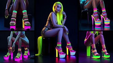 Bukkake auf high heels gef&auml;rbte haare sperma l&auml;uft &uuml;ber den ganzen k&ouml;rper sperma im gesicht 