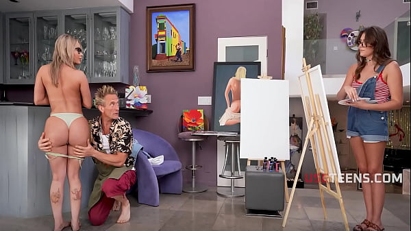 Play MP4 - Art Class Turns into a StepSis Double Team Fuck Fest