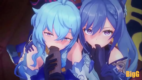 Ganyu y Kequing follan entrio animacion_de genshin impact