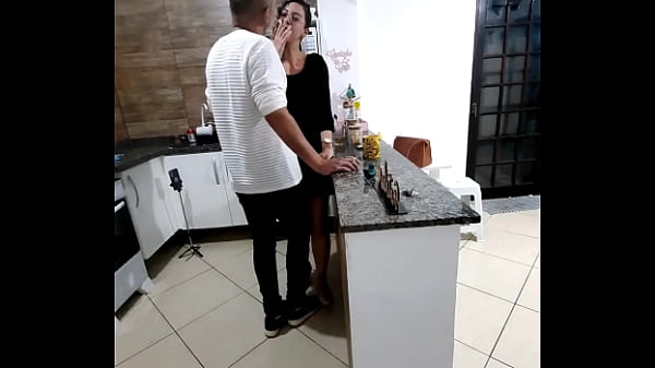 She had anal sex with the bartender hidden in the pantry