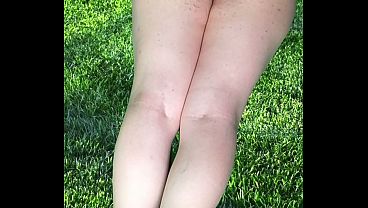 Pretty Country Wife Femboy Mature Orange Dressed Big Booty Masturbating With Smooth Thighs 