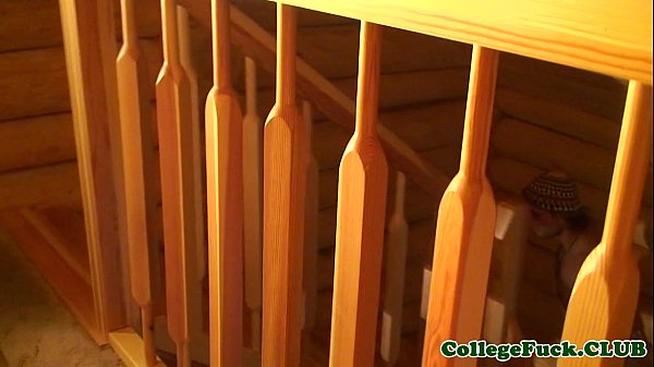 Redhead college teen spitroasted_at party