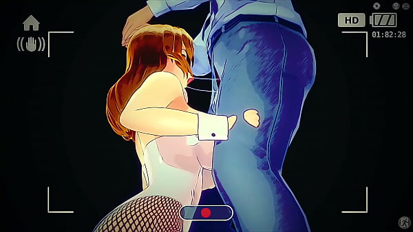 Hentai busty blonde sucks_a huge cock