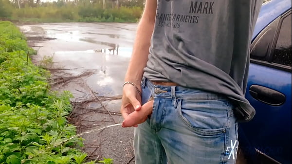 Public masturbation near the road 