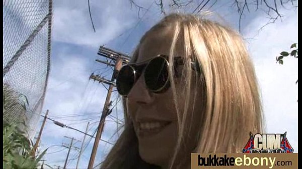 Ebony in ahuge bukkake 7