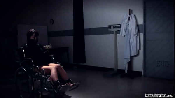 Sexually lesbian redhead Claire Adams tight ties and gags brunette Asian nurse Marica Hase and gives her corporal punishment on hogtie 