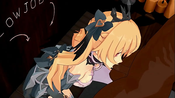 Fischl Blow Job Hentai Genshin Impact MMD 3D Clear Blue Clothes (CLIP) 