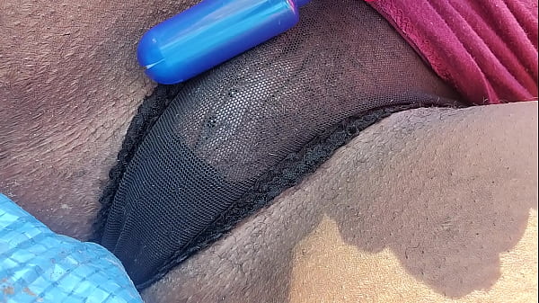 Play MP4 - Outside on all four peeing my panties as I show you my hair vagina slurp my pee up and spit it on u