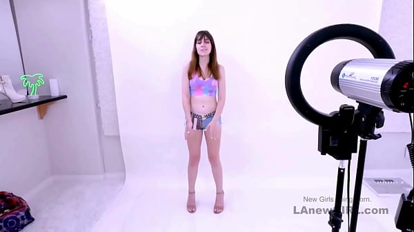 Adorable brown haired model got seduced by the producer