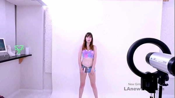 Adorable brown haired model got seduced by the producer