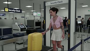 Airport security didn'_t go as planned and ended with Rough Anal sex with an employee. You should have read the flight rules. [AI-Modified]