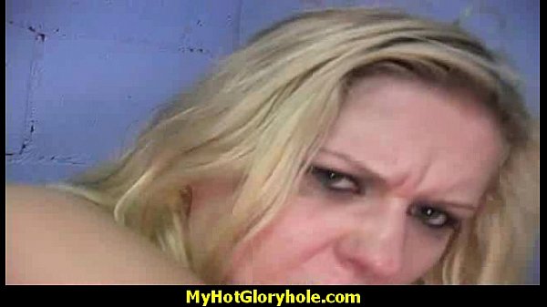 I sneakBlack BJ as I fuck husband thrue gloryhole 26