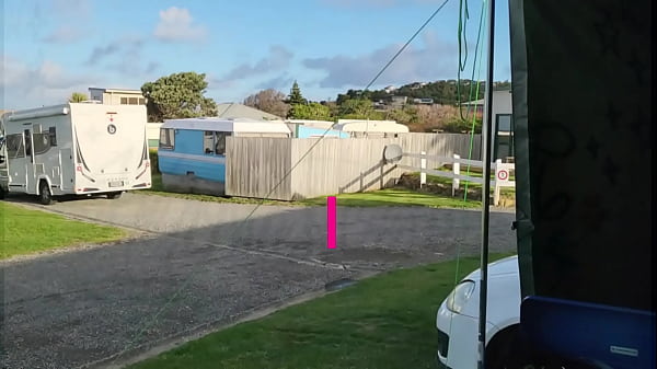 Play MP4 - Filthy Kiwi mature MILF pisses on the ground at the campground while campers are around