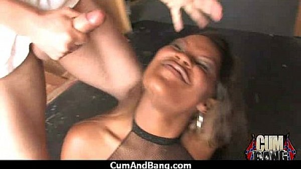 Nasty black girl grouped and facialed 14 