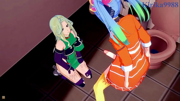 Az_Sainklaus and Chitose Kisaragi and LamiaLoveless intense lesbian play and futanari sex_Super Robot Wars30 V A_Hentai