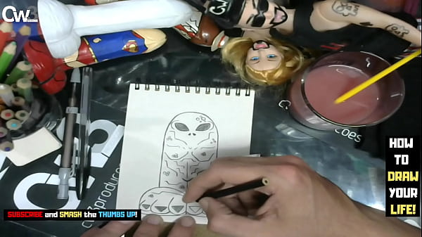 Dildo art_business - It's time to tracing sketchof the alien grey