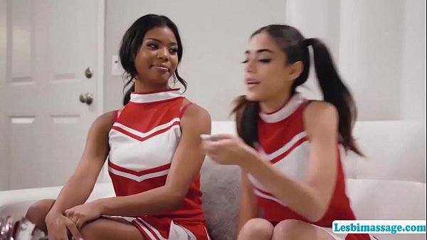 Sex hot ebony teen and her friend are playing heads or tails so that they know whos first to have that they start massaging each others they get horny and they start kissing and licking their wet pussies