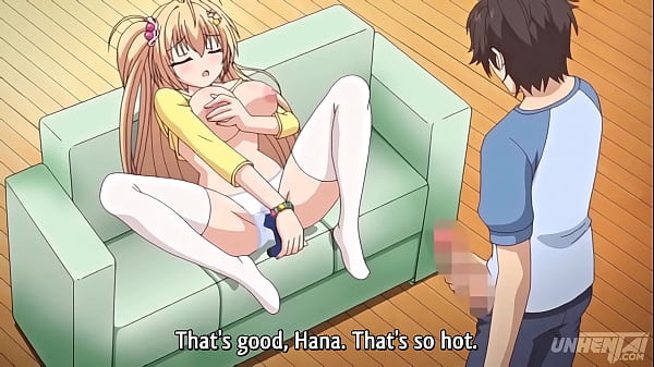 Masturb&aacute;ndome con mi hermanastra hentai