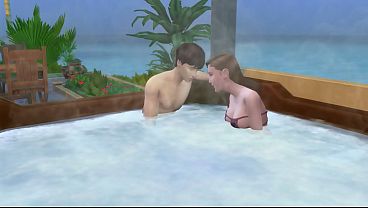 Casal de fé_rias aproveitam para foder na hidro. The Sims