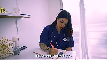 I fuck a doctor with a tight vagina who helps me with my erections I finish on her giant tits