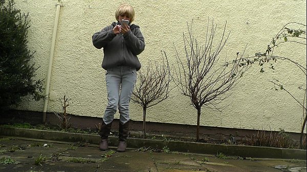 Play MP4 - HD desperately waiting with full bladder&comma; jeans wetting