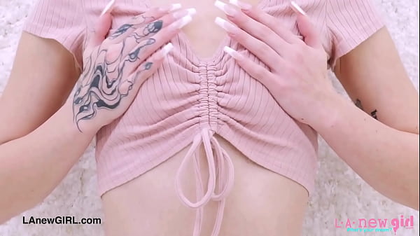 Stunning model with red hair naked close up