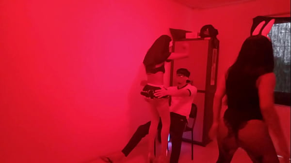 We danced an_erotic dance foran effeminate man and in the end he almost decided to have sex_with us_both