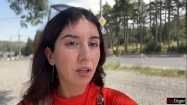 Crazy girl sucking dick in the bushes huge facial public cumwalk