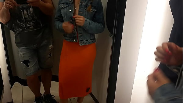 A Sexy Stranger Asked Me to look_at her in the fitting Room.