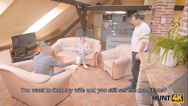 HUNT4K. Greedy old man forcash permits GF to have sex_with stranger