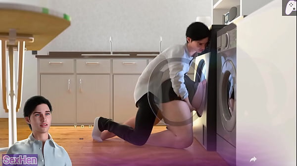 Play MP4 - Stepmom gets stuck in the washing machine and I masturbate watching her cumming on her huge ass &vert; Apocalust &vert; Hentai Games P1