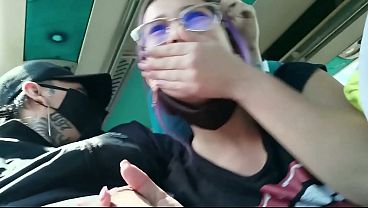 Blowjob And Creampie On A Public Bus - Zactefolla thumbnail