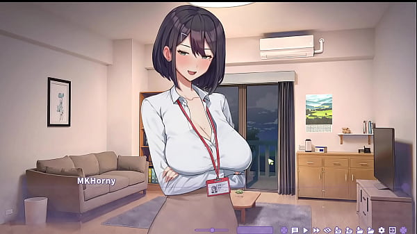 Play MP4 - Summer Clover Hentai Uncensored Lovey Dovey with my Female Boss Shizuko Missionary Sex Position