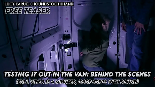 Testing it out in the van behind the scenes 