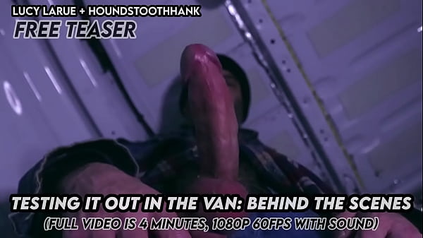 Testing it out in the van behind the scenes