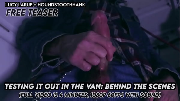 Testing it out in the van behind the scenes