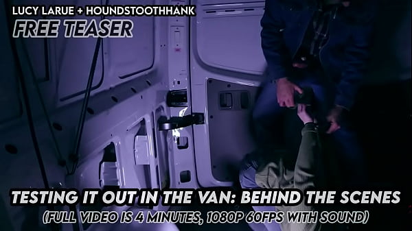 Testing it out in the van behind the scenes 
