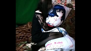 Dashanoihara #49 - Playing With My Dakimakura In Gothic Dress And Sexy Black Tights thumbnail